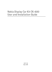 Nokia CK-600 User Guide