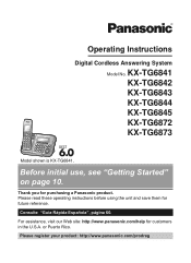 Panasonic KXTG6845 KXTG6841 User Guide