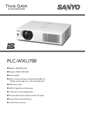 Sanyo PLC-WXU700 Brochure