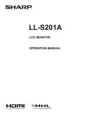 Sharp LL-S201A Operation Manual