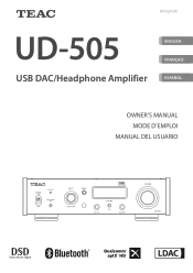 TEAC UD-505 Owners Manual English Francais Espanol