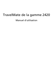 Acer TravelMate 2420 TravelMate 2420 User's Guide FR