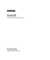 Compaq 100734-002 Compaq ProLiant 5500 Setup and Installation Guide Pentium II Xeon processor-based servers