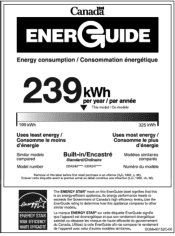 Dacor DDW24M Energy Guide - Canada