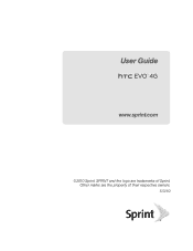 HTC EVO 4G Sprint User Manual