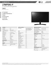 LG 27MP59G-P Owners Manual - English