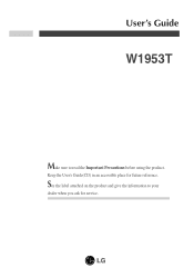 LG W1953T-PF Owner's Manual