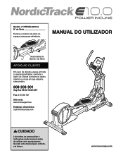 NordicTrack E 10.0 Elliptical Portuguese Manual