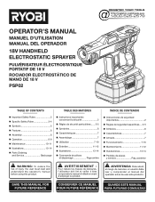 Ryobi PSP02K Operation Manual