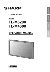 Sharp TL-M5200 TL-M4600 , TL-M5200 Operation Manual