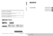 Sony HT-ST5000 Operating Instructions Large File - 11.43 MB