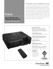 ViewSonic PJ656 PJ656 Specification Sheet