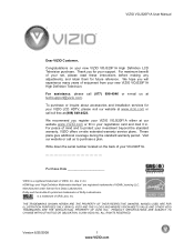 Vizio VOJ320F1A VOJ320F1A HDTV User Manual
