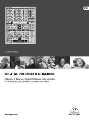 Behringer DIGITAL PRO MIXER DDM4000 Manual