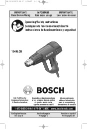 Bosch 1944LCDK Operating Instructions
