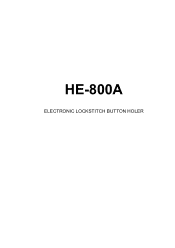 Brother International HE-800A Instruction Manual - English