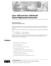Cisco 12406 Chassis Replacement Instructions