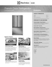 Electrolux E23BC69SPS Product Specifications Sheet English