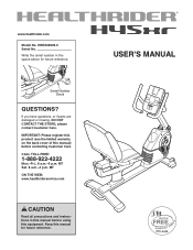 HealthRider H45xr Bike User Manual