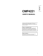 Hitachi CMP4221U Owners Guide