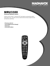 Magnavox MRU3300 Product Spec Sheet