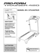 ProForm Trainer 420 Treadmill Canadian French Manual