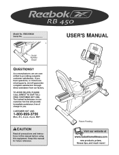 Reebok Rb450 Bike User Manual