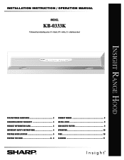 Sharp KB-0333KW KB-0333K Operation Manual / Installation Instructions