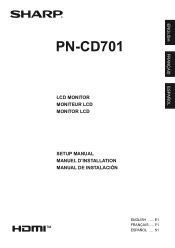 Sharp PN-CD701 Setup Manual