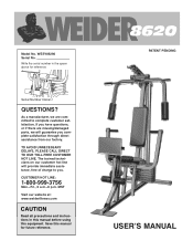 Weider 8620 English Manual