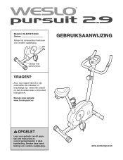 Weslo Pursuit 2.9 Bike Dutch Manual