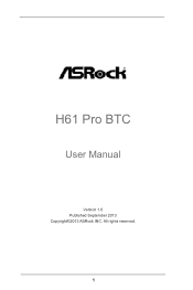 ASRock H61 Pro BTC User Manual