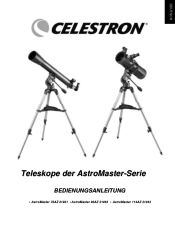Celestron AstroMaster 70AZ Telescope AstroMaster 70AZ, 90AZ and 114AZ Manual (German)