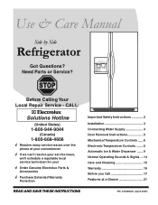 Frigidaire GLHT217JK Use and Care Manual