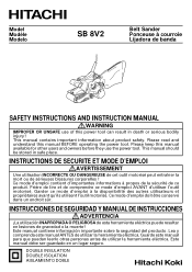 Hitachi SB8V2 Instruction Manual