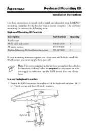 Intermec CV30 Keyboard Mounting Kit Installation Instructions