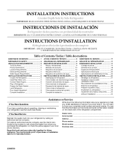 KitchenAid KSCK23FVBL Installation Guide