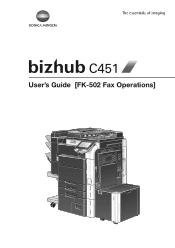 Konica Minolta bizhub C451 bizhub C451 FK-502 Fax Operations User Guide
