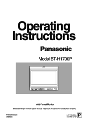 Panasonic BTH1700 BTH1700 User Guide