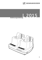 Sennheiser L 2015 Instructions for Use