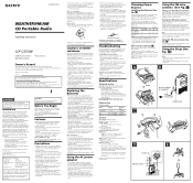 Sony ICF-CD73W Operating Instructions
