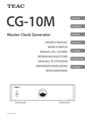 TEAC CG-10M Owners Manual