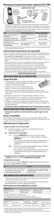 Uniden DCX170BT Spanish Owner's Manual