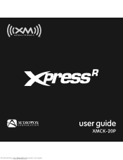 Audiovox XMCK20P User Guide