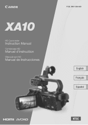 Canon XA10 XA10 Instruction Manual
