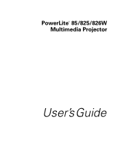 Epson PowerLite 825 User's Guide