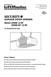 LiftMaster 3265 3265M Manual
