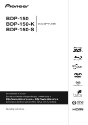 Pioneer BDP-150 Operating Instructions