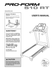 ProForm 510 Rt Treadmill English Manual