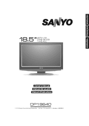 Sanyo DP19640 Owners Manual